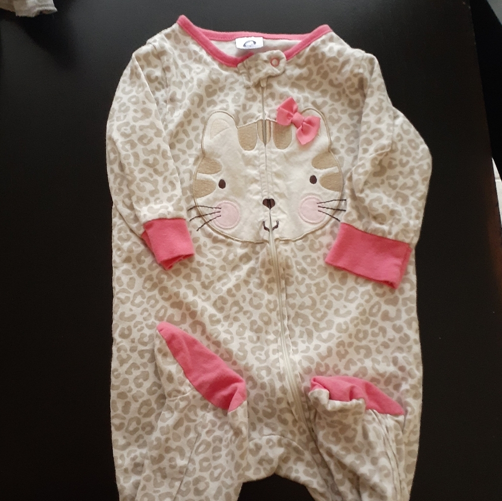 Leopard footie pajamas